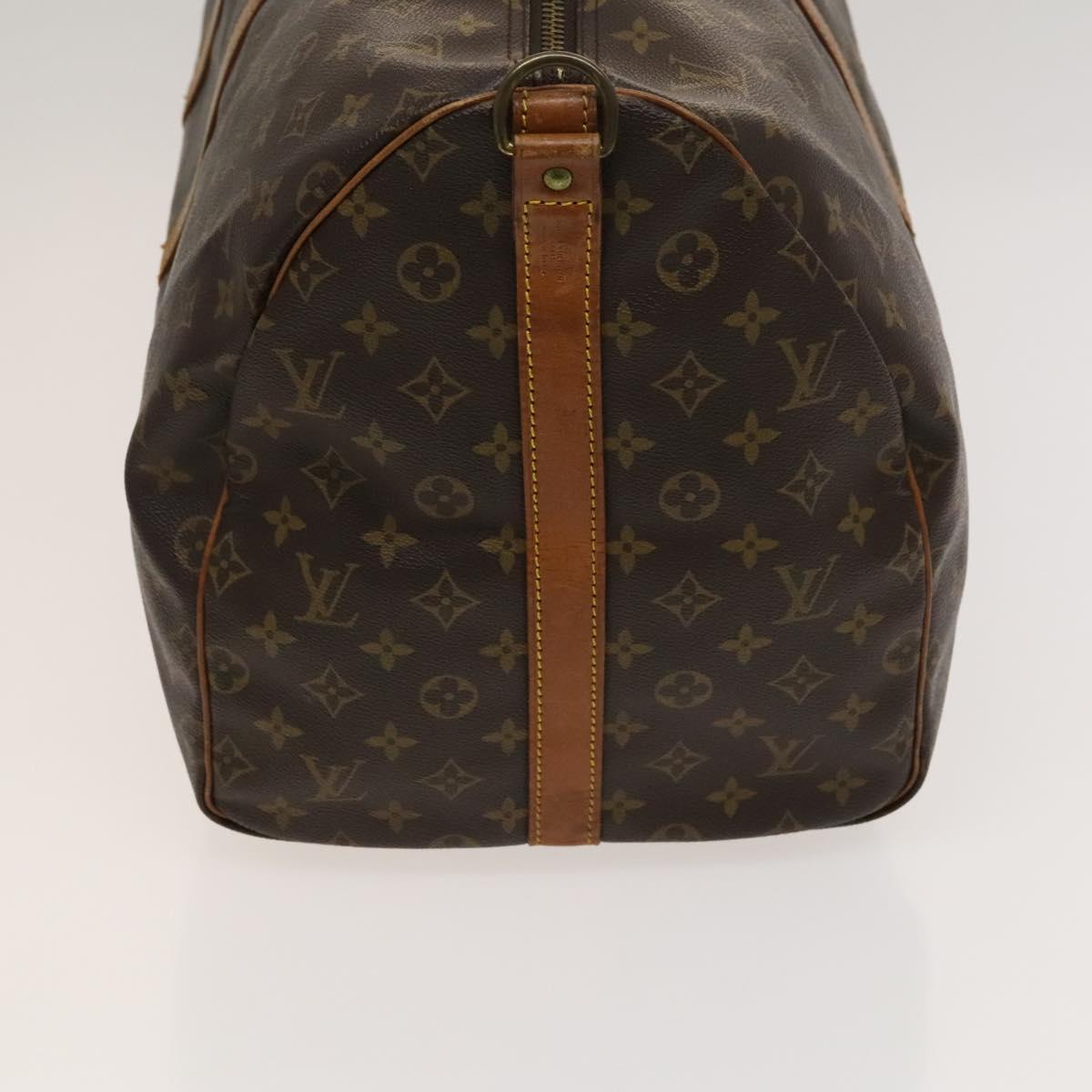 Louis Vuitton Keepall Bandoulière 55, Brown, Canvas, travel