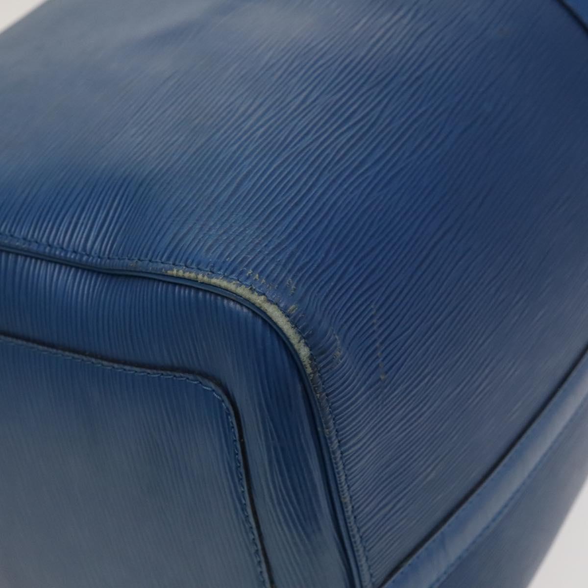 Louis Vuitton Keepall 55, Blue, Leather, travel