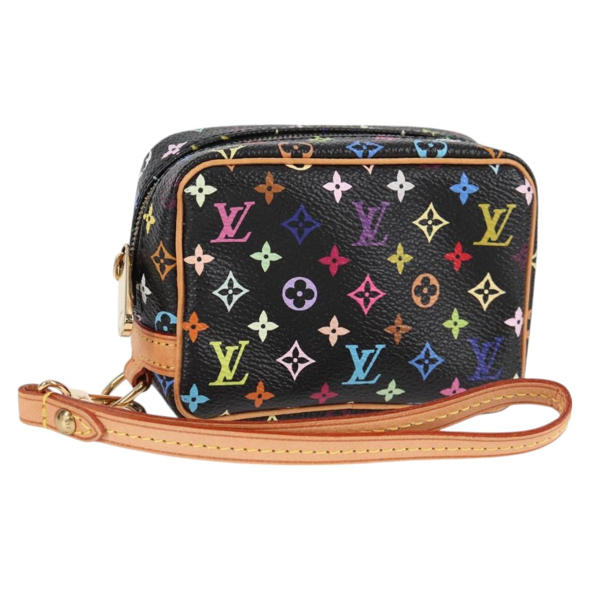 Louis Vuitton Wapity, Black, Canvas, clutch