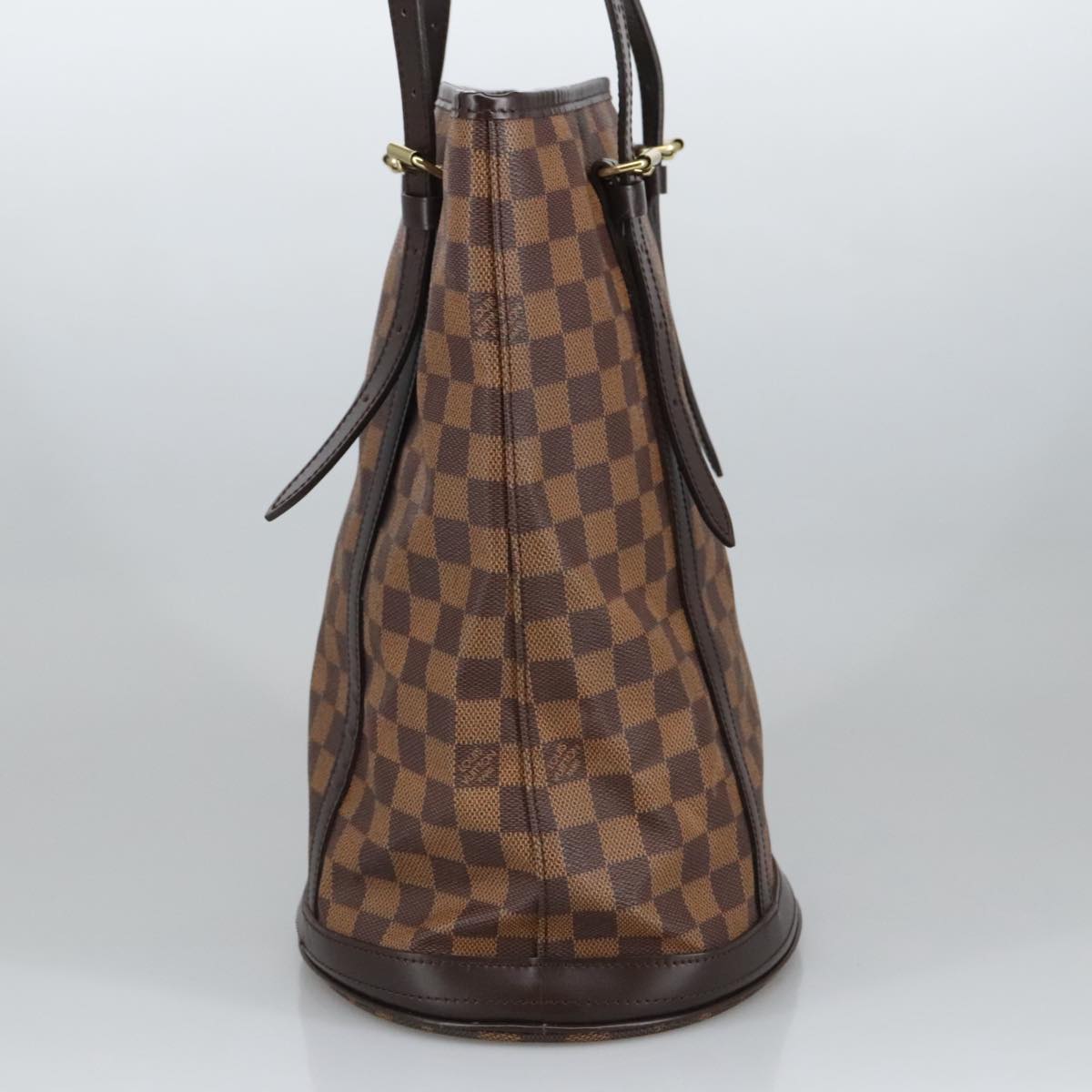 Louis Vuitton Bucket GM, Brown, Canvas, shoulder