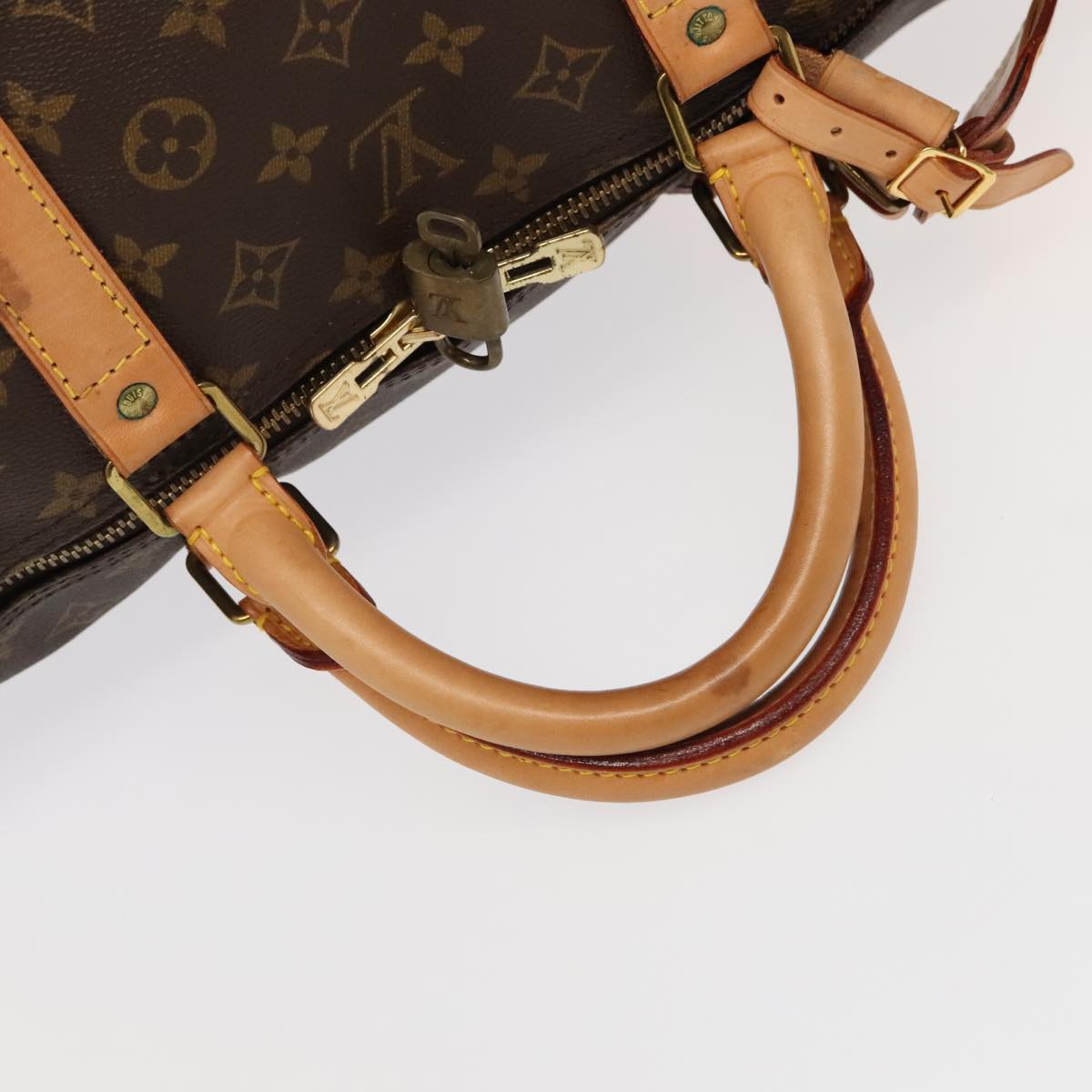 Louis Vuitton Keepall 60, Brown, Canvas, travel