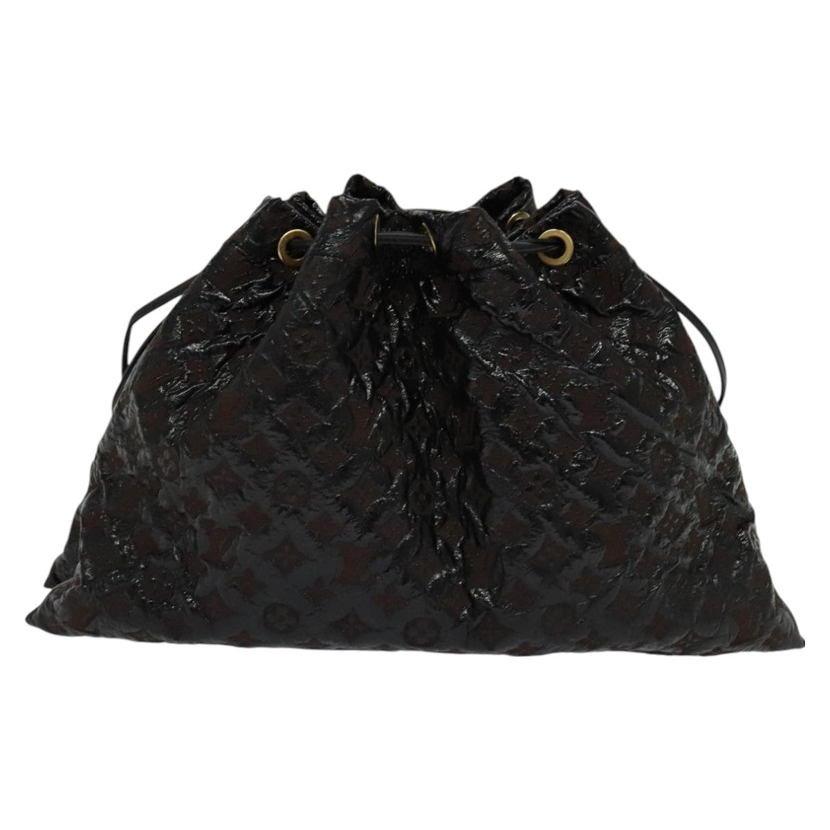 Louis Vuitton Squishy, Black, Canvas, shoulder