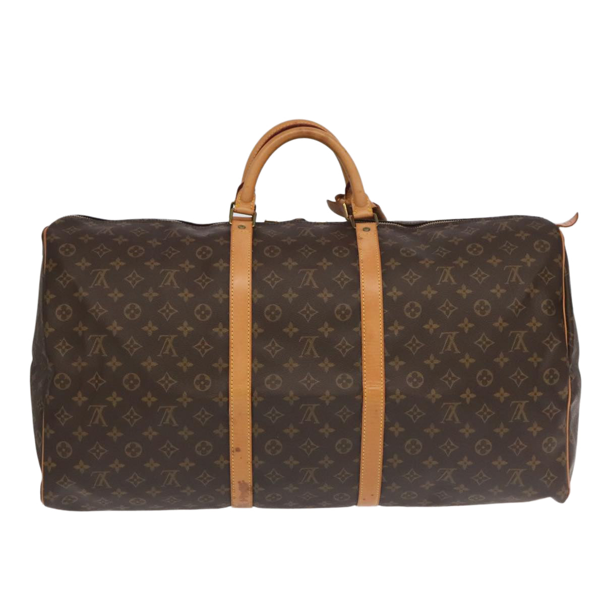 Louis Vuitton Keepall 60, Brown, Canvas, travel
