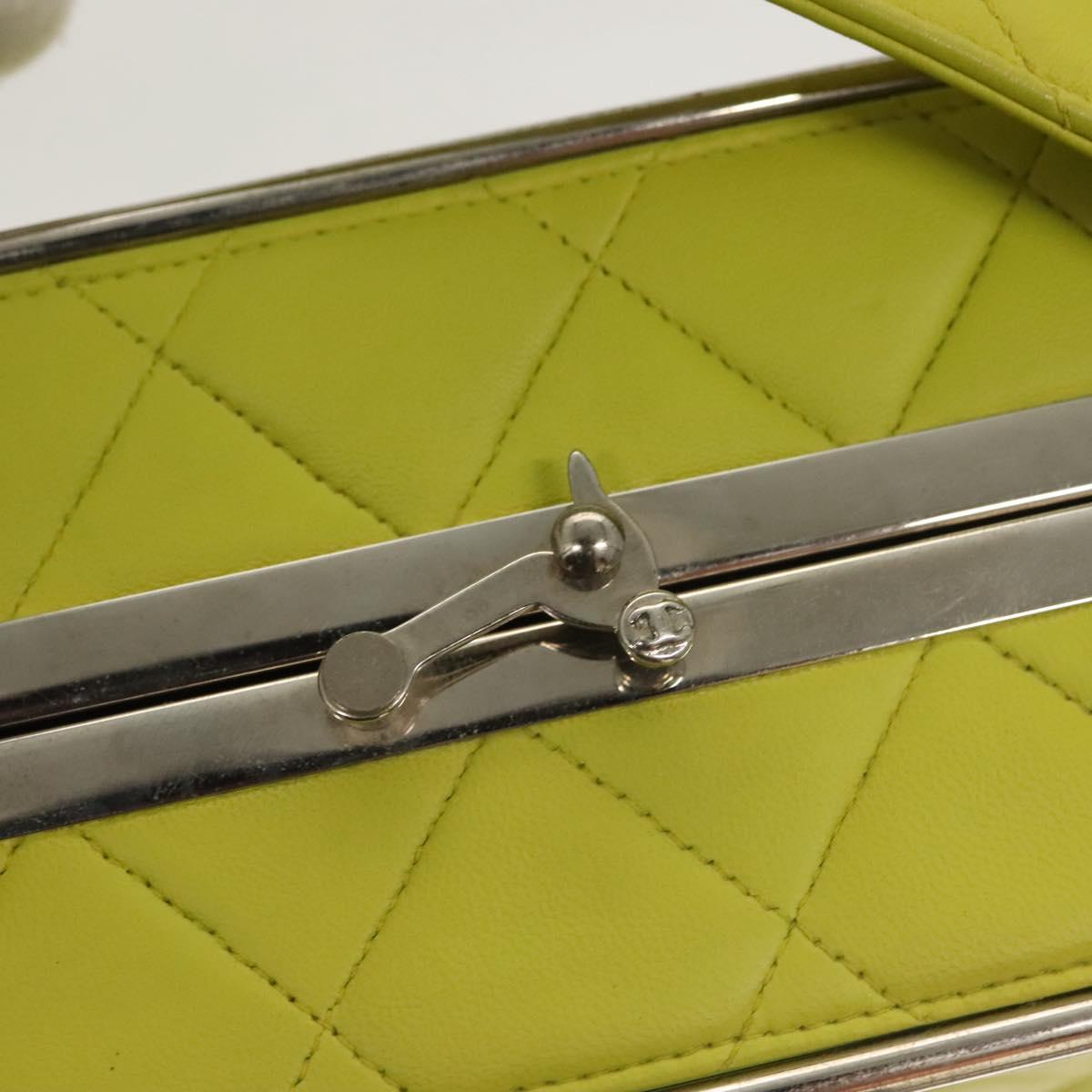 Chanel Vanity, Yellow, Leather, clutch