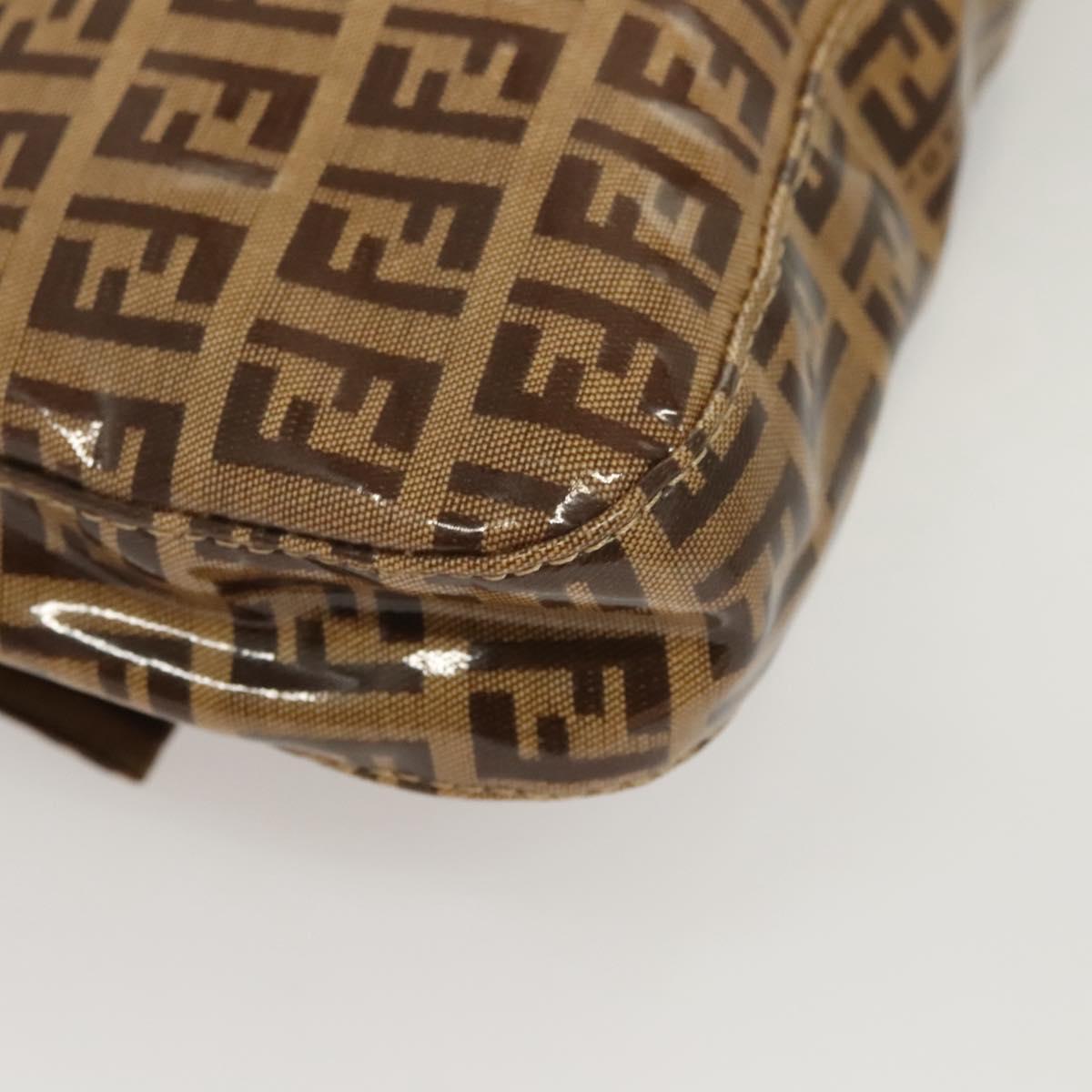 Fendi Baguette, Brown, Canvas, shoulder