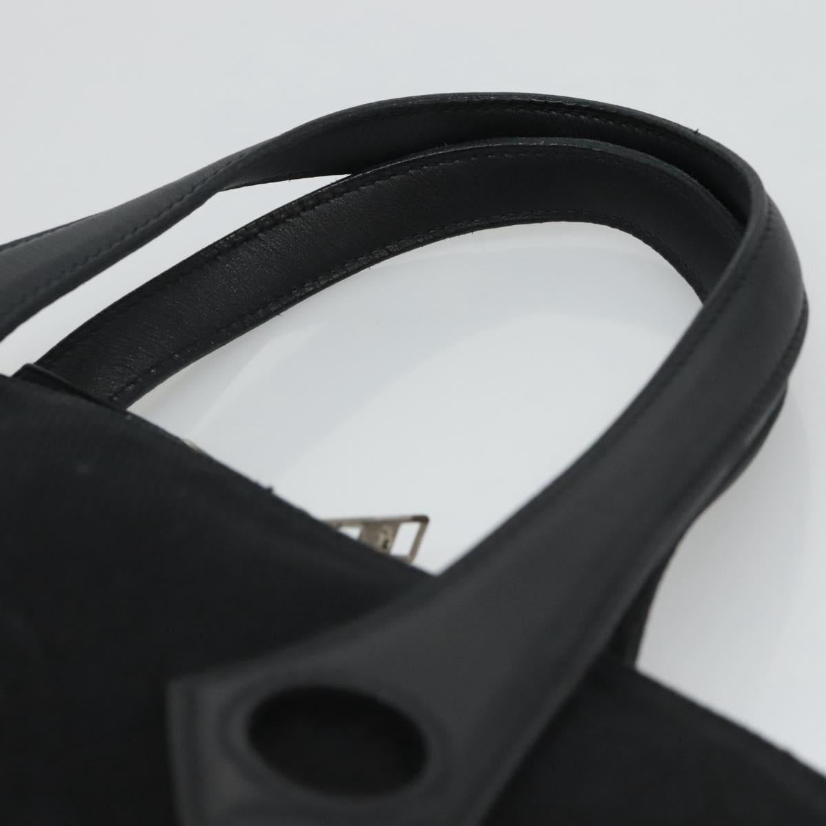 Hermès Heeboo, Black, Canvas, handbag