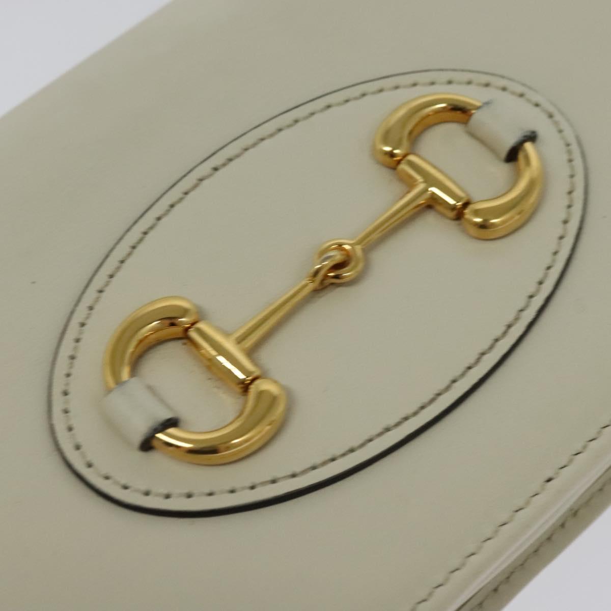 Gucci Horsebit, White, Leather, clutch