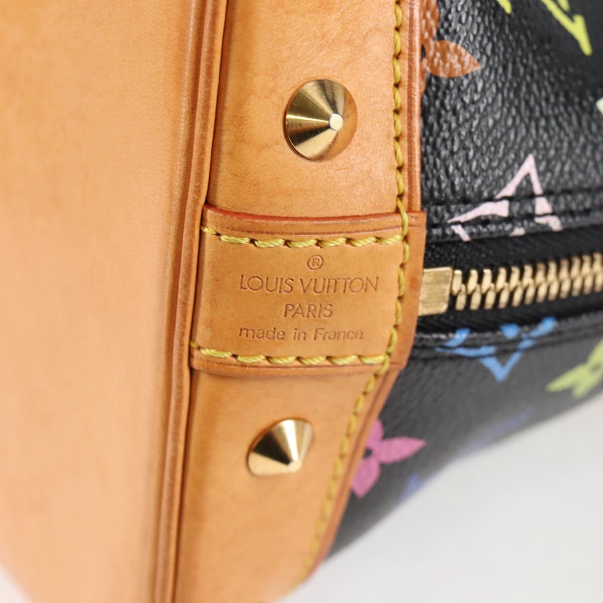 Louis Vuitton Alma, Black, Canvas, handbag