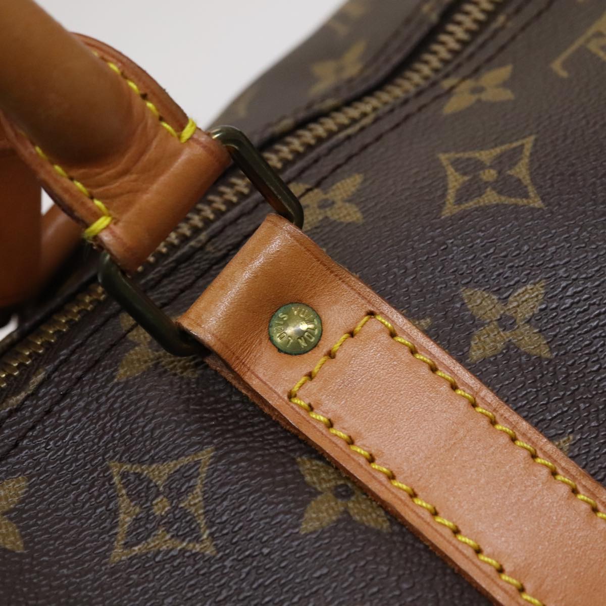 Louis Vuitton Keepall Bandoulière 60, Brown, Canvas, travel