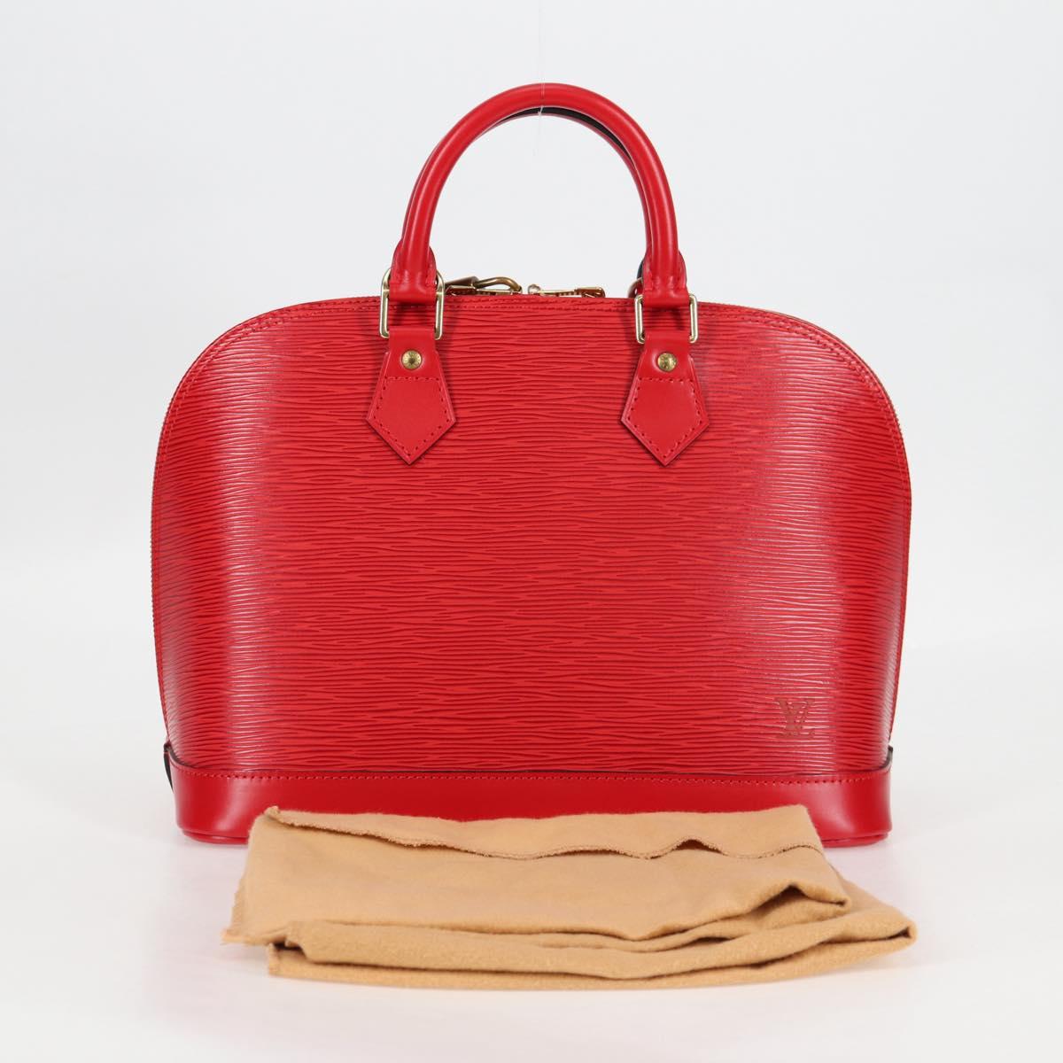 Louis Vuitton Alma, Red, Leather, handbag