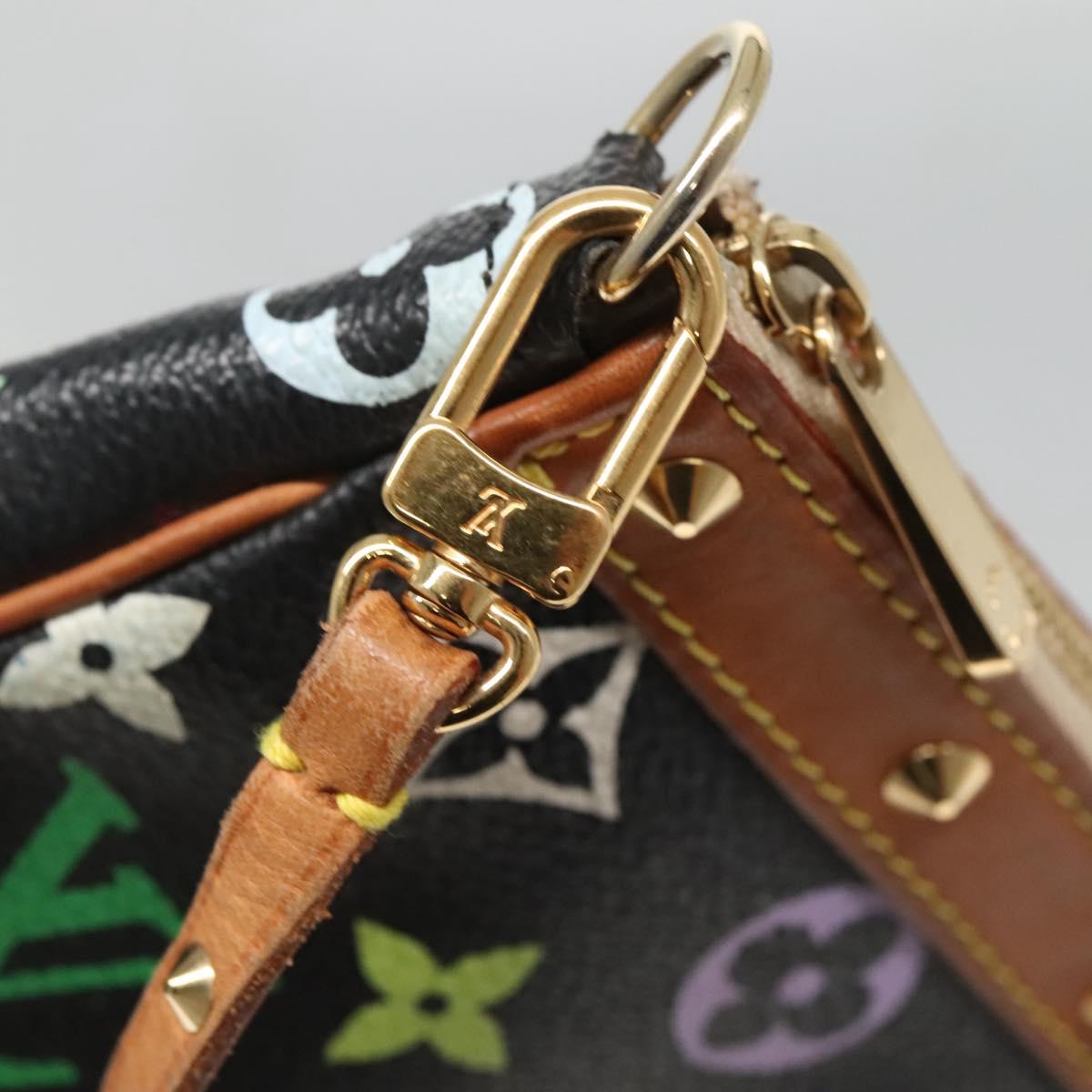 Louis Vuitton Pochette Accessoire, Black, Canvas, clutch