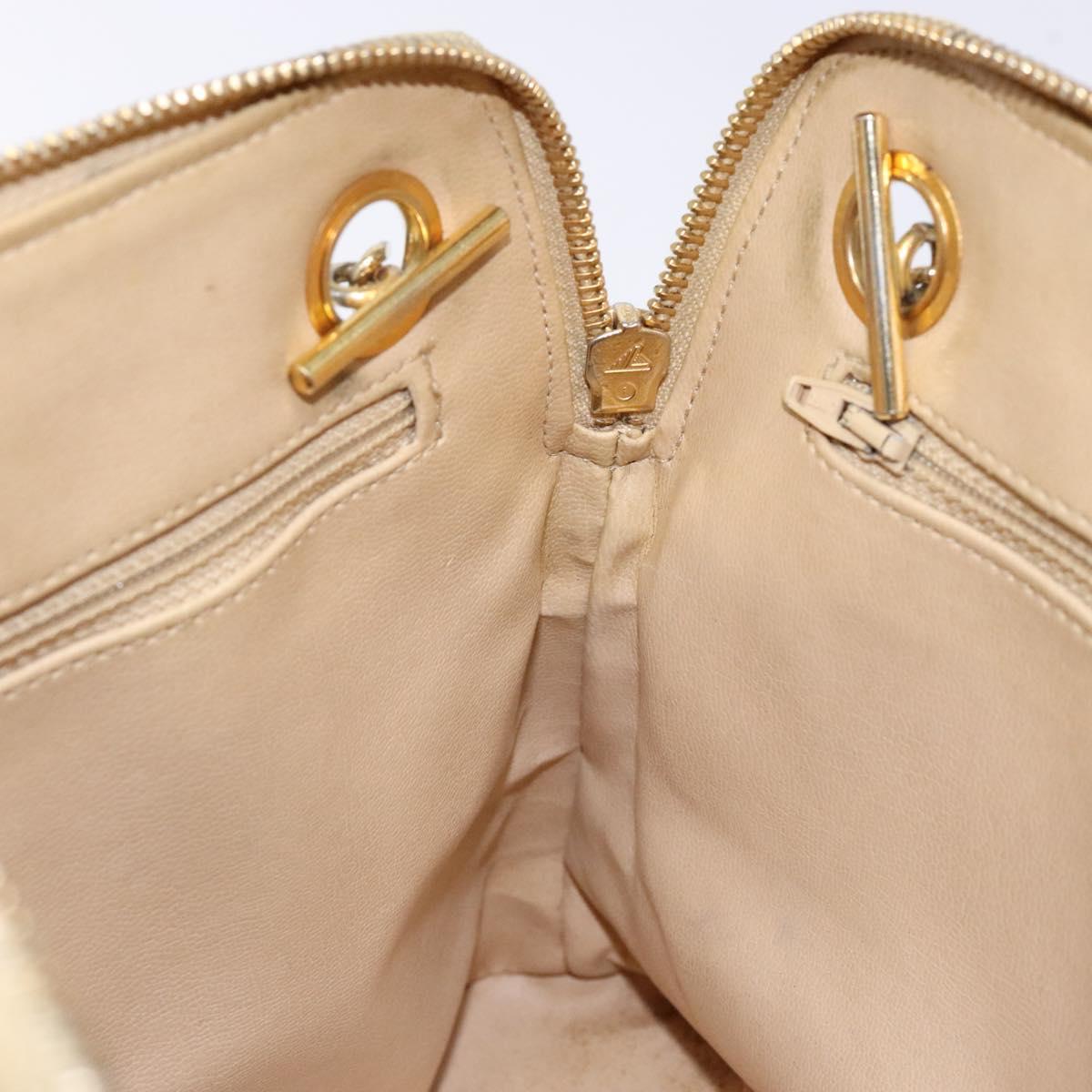 Chanel Quilted, Beige, Leather, shoulder