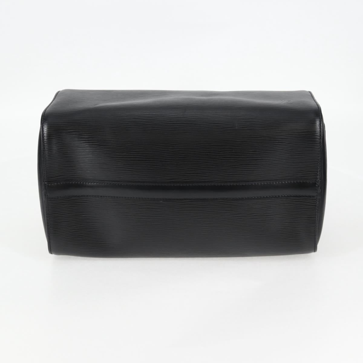 Louis Vuitton Speedy, Black, Leather, handbag