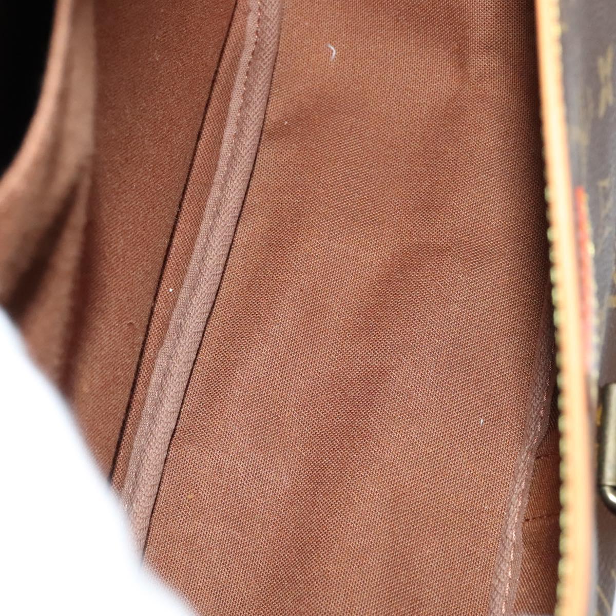 Louis Vuitton Saumur 35, Brown, Canvas, shoulder
