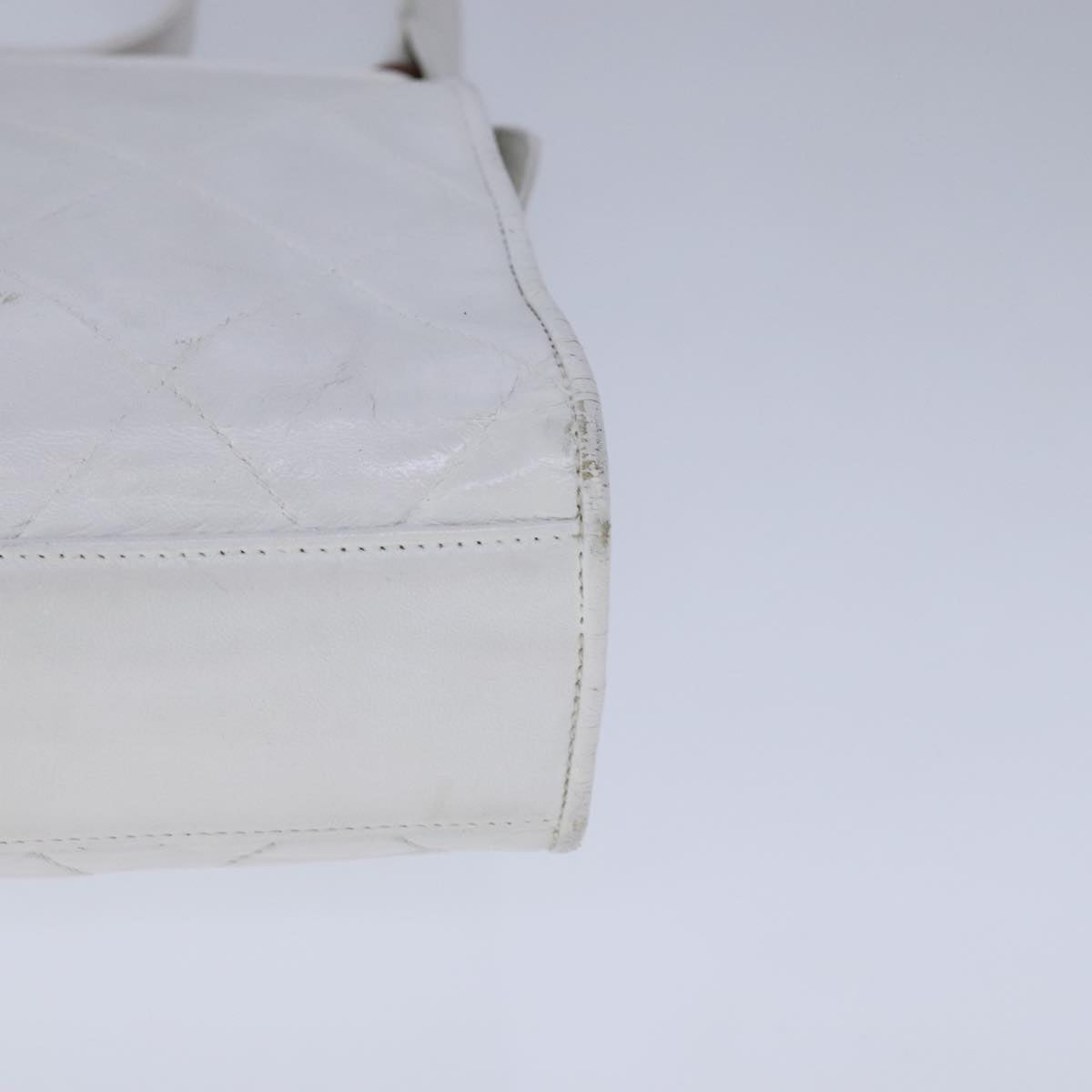 Chanel Cc, White, Leather, shoulder