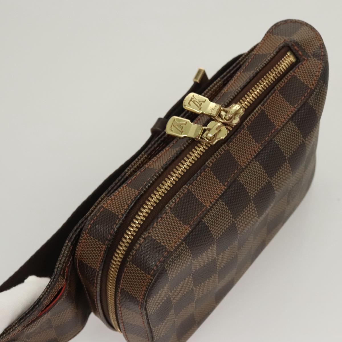 Louis Vuitton Geronimo, Brown, Canvas, shoulder