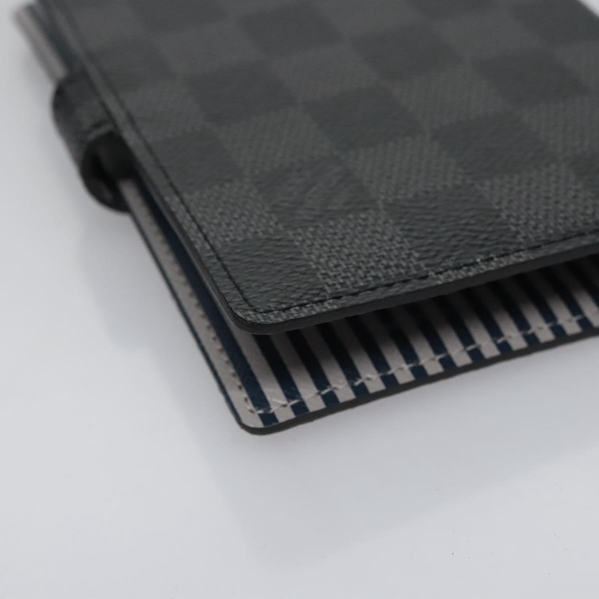 Louis Vuitton Agenda PM, Black, Canvas, wallet