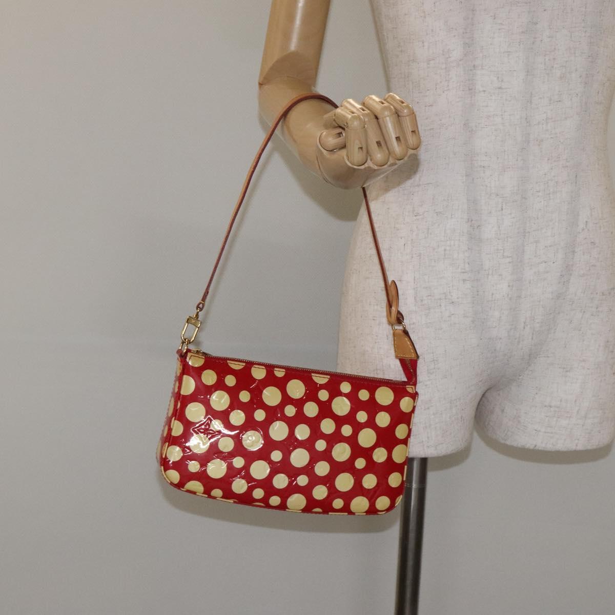 Louis Vuitton Pochette Accessoire, Red, Patent Leather, clutch