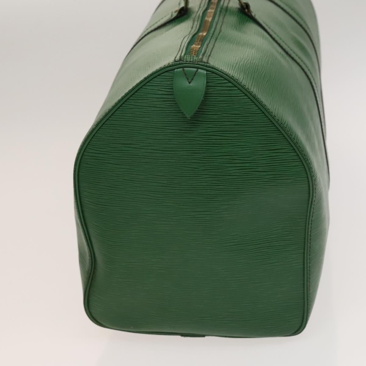 Louis Vuitton Keepall 50, Green, Leather, travel