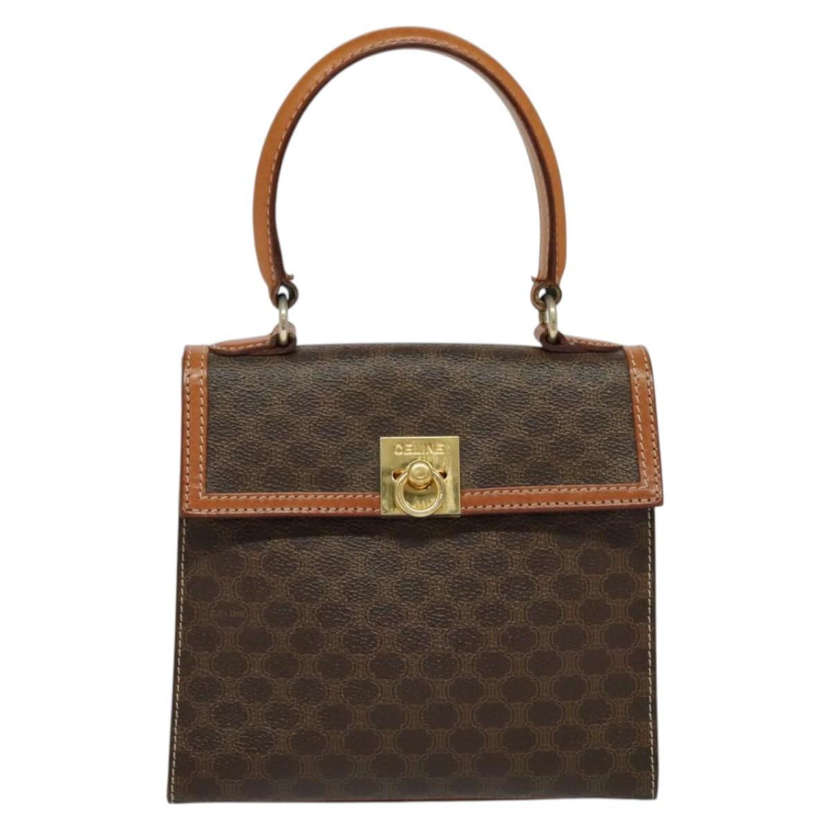 Céline Triomphe, Brown, Canvas, handbag