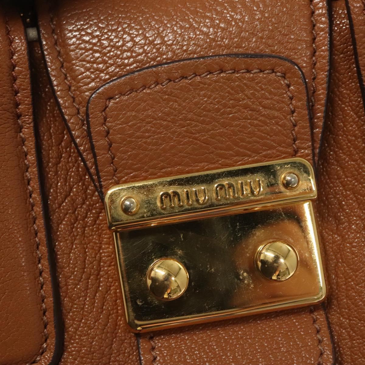 Miu Miu, Brown, Leather, handbag