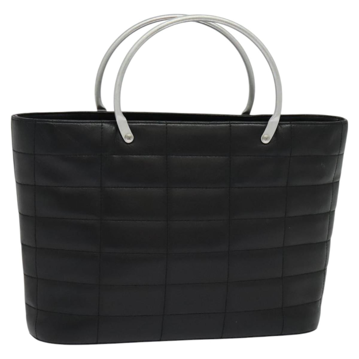 Chanel Chocolate bar, Black, Leather, handbag
