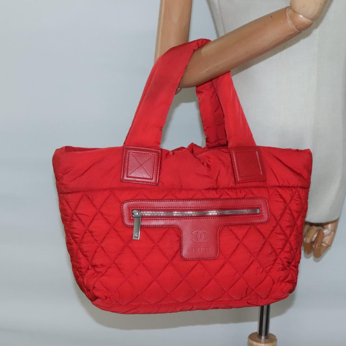 Chanel Coco Cocoon, Red, NYLON, tote