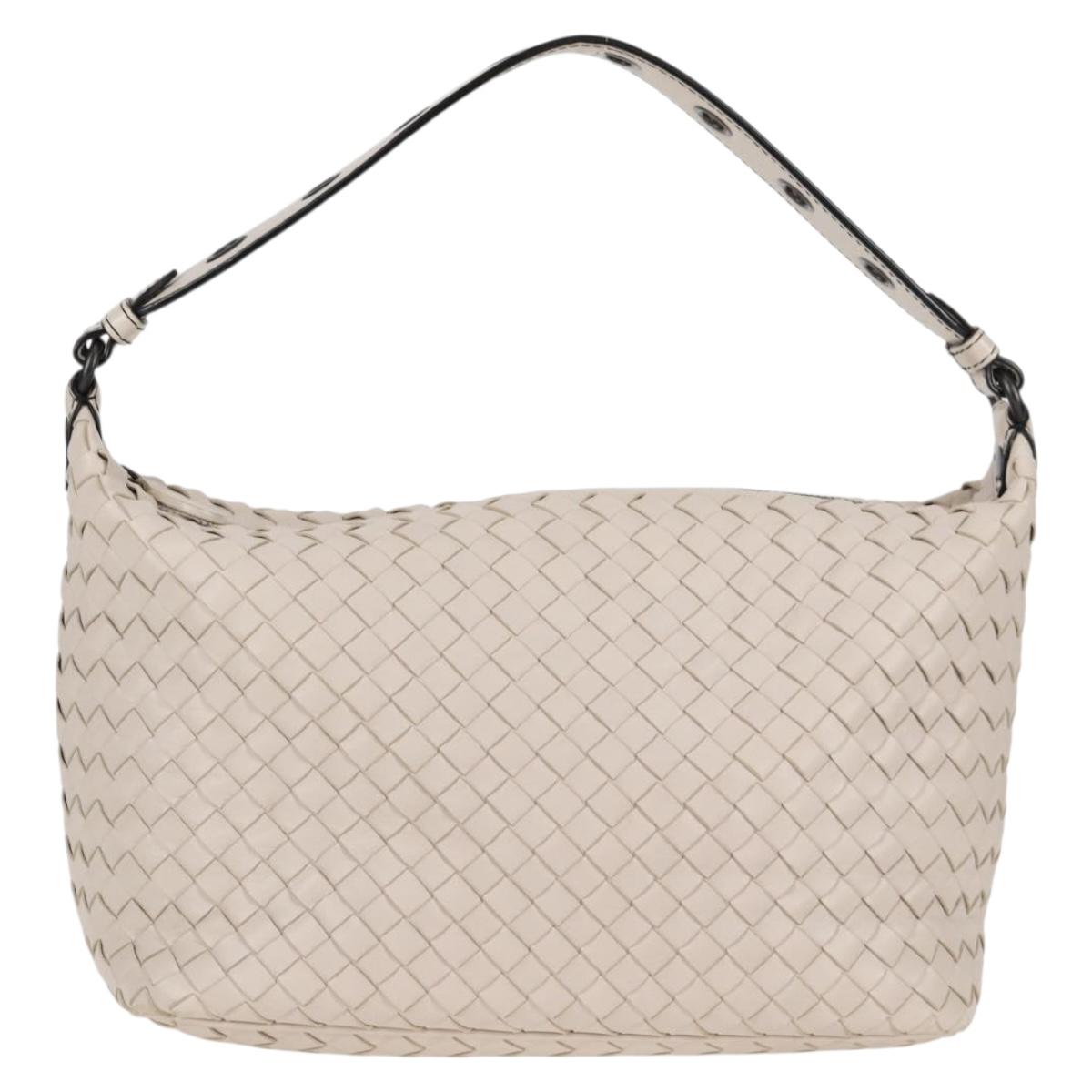 Bottega Veneta Intrecciato, White, Leather, handbag