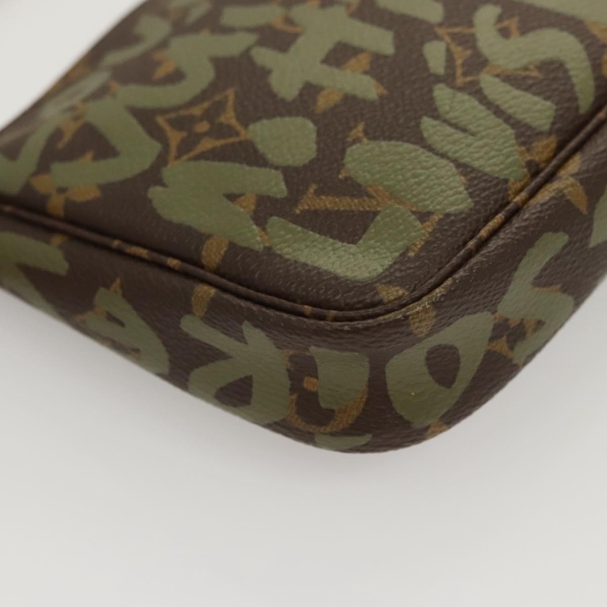 Louis Vuitton Pochette Accessoire, Khaki, Canvas, clutch