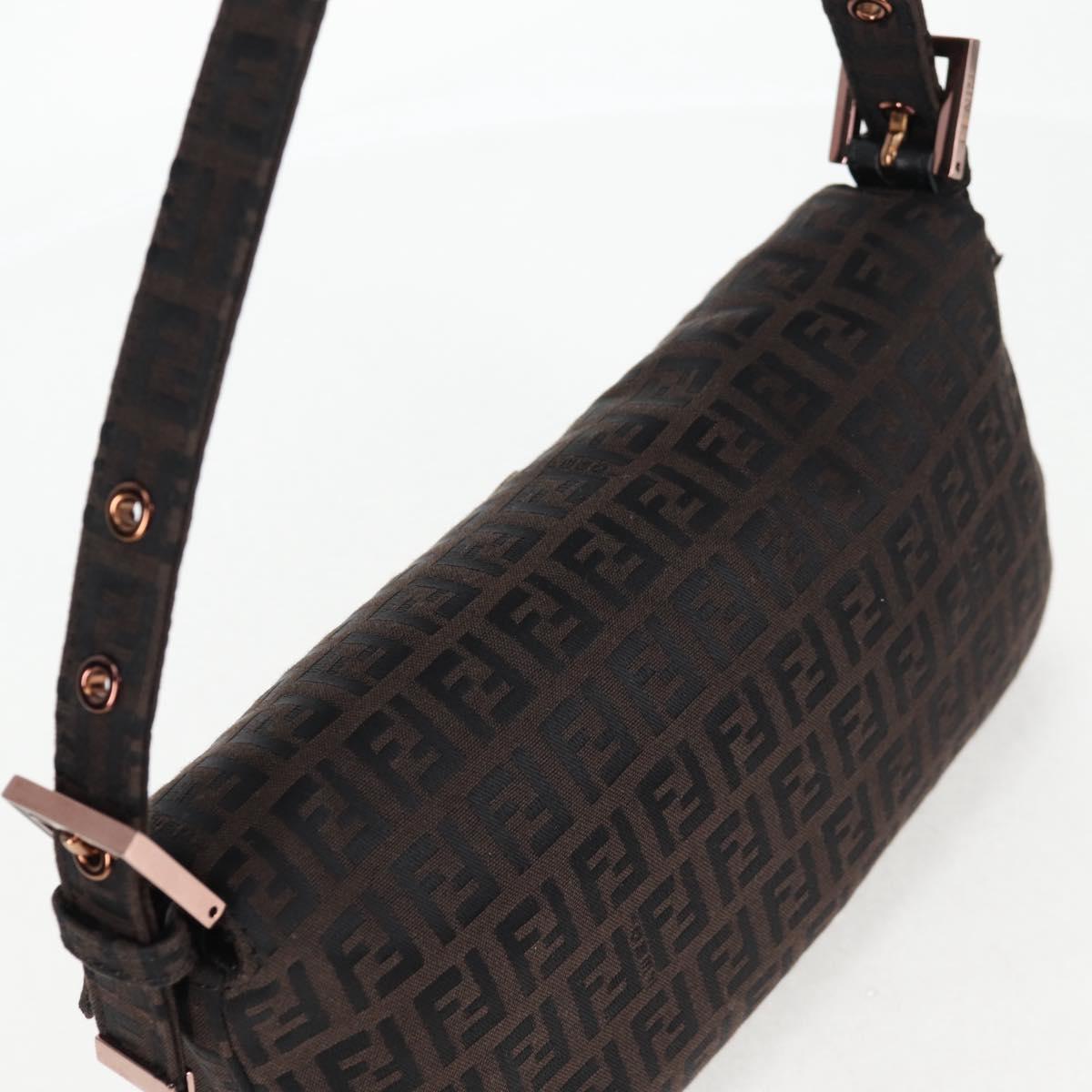 Fendi Baguette, Brown, Canvas, shoulder