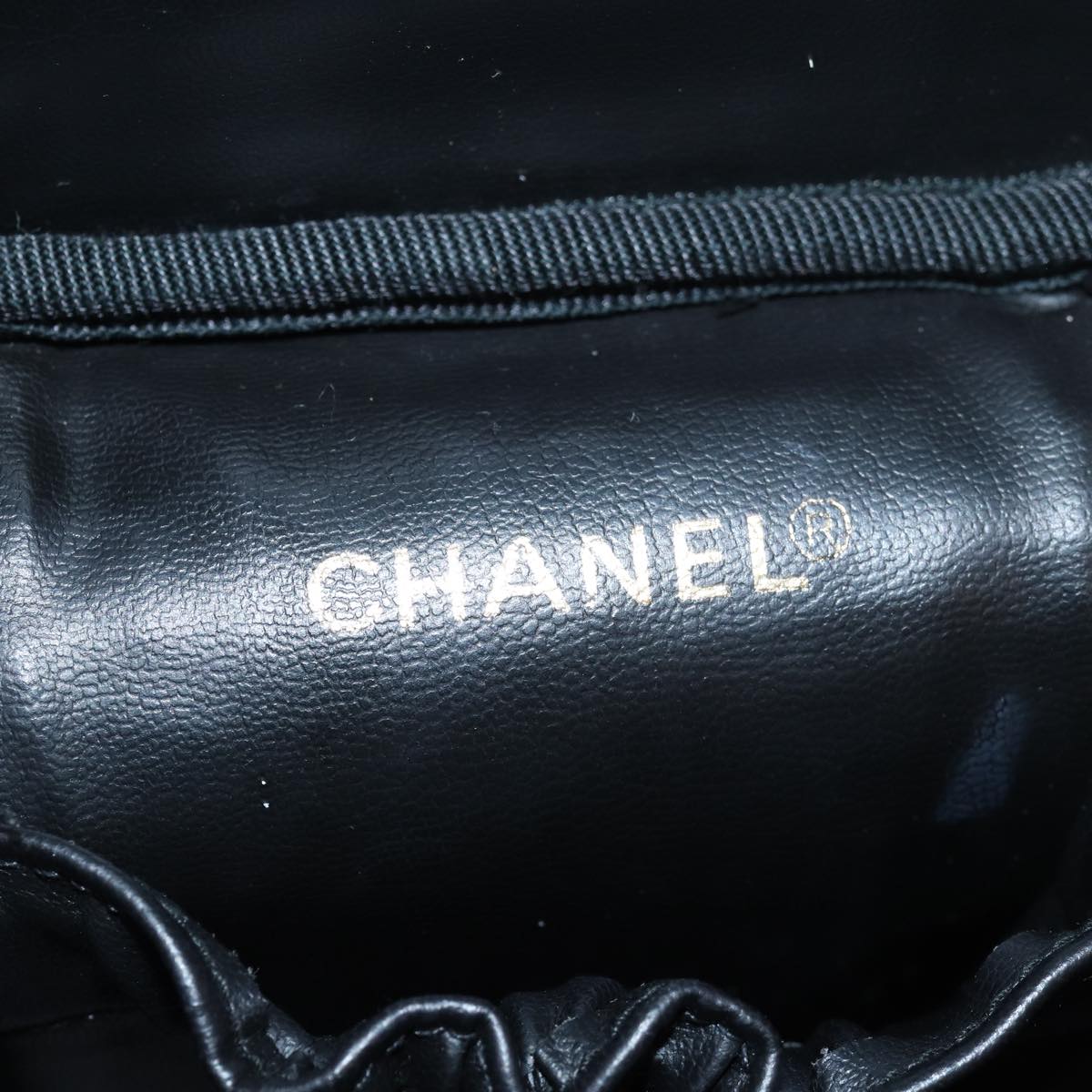 Chanel Vanity, Black, Leather, clutch