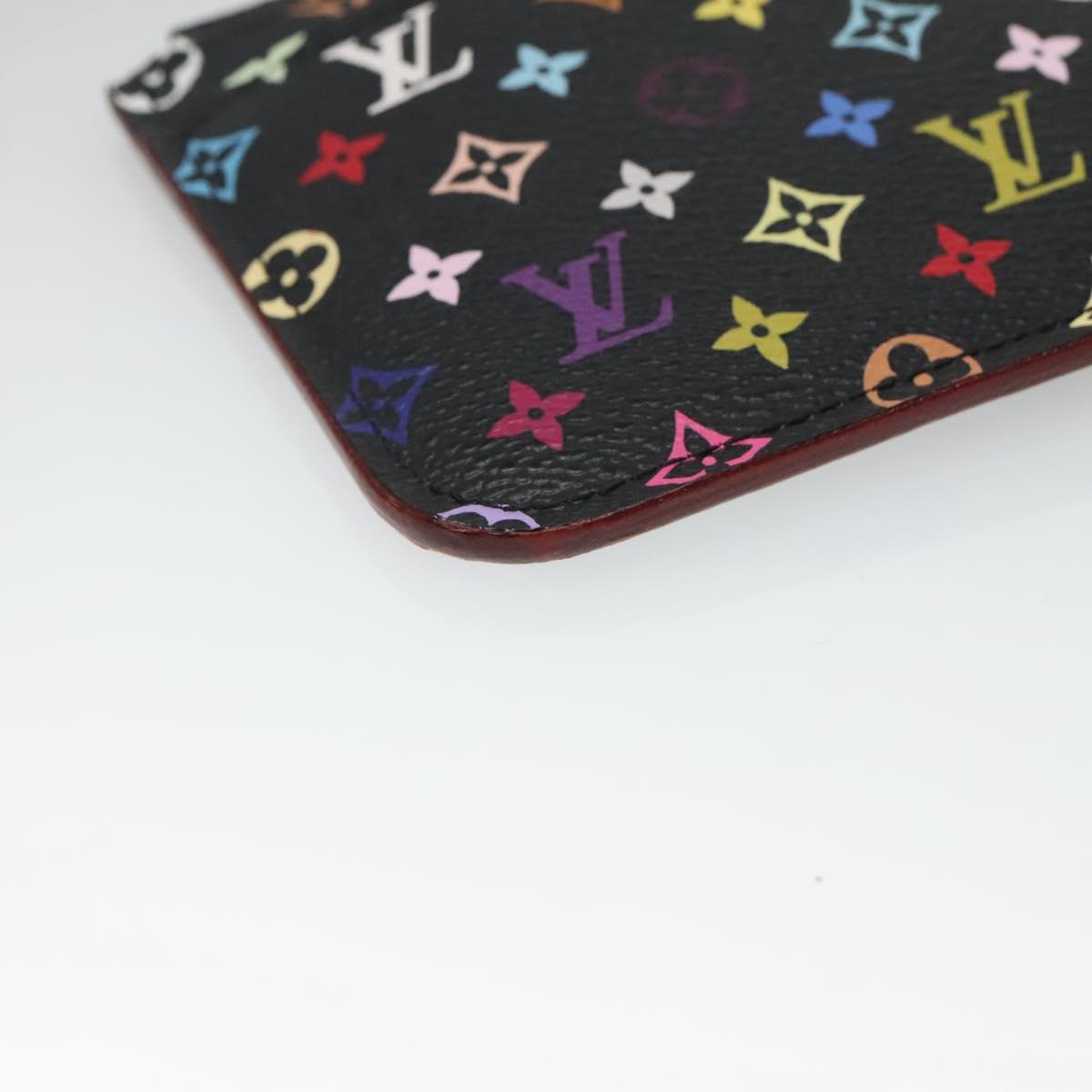 Louis Vuitton Pochette Clés, Black, Canvas, wallet