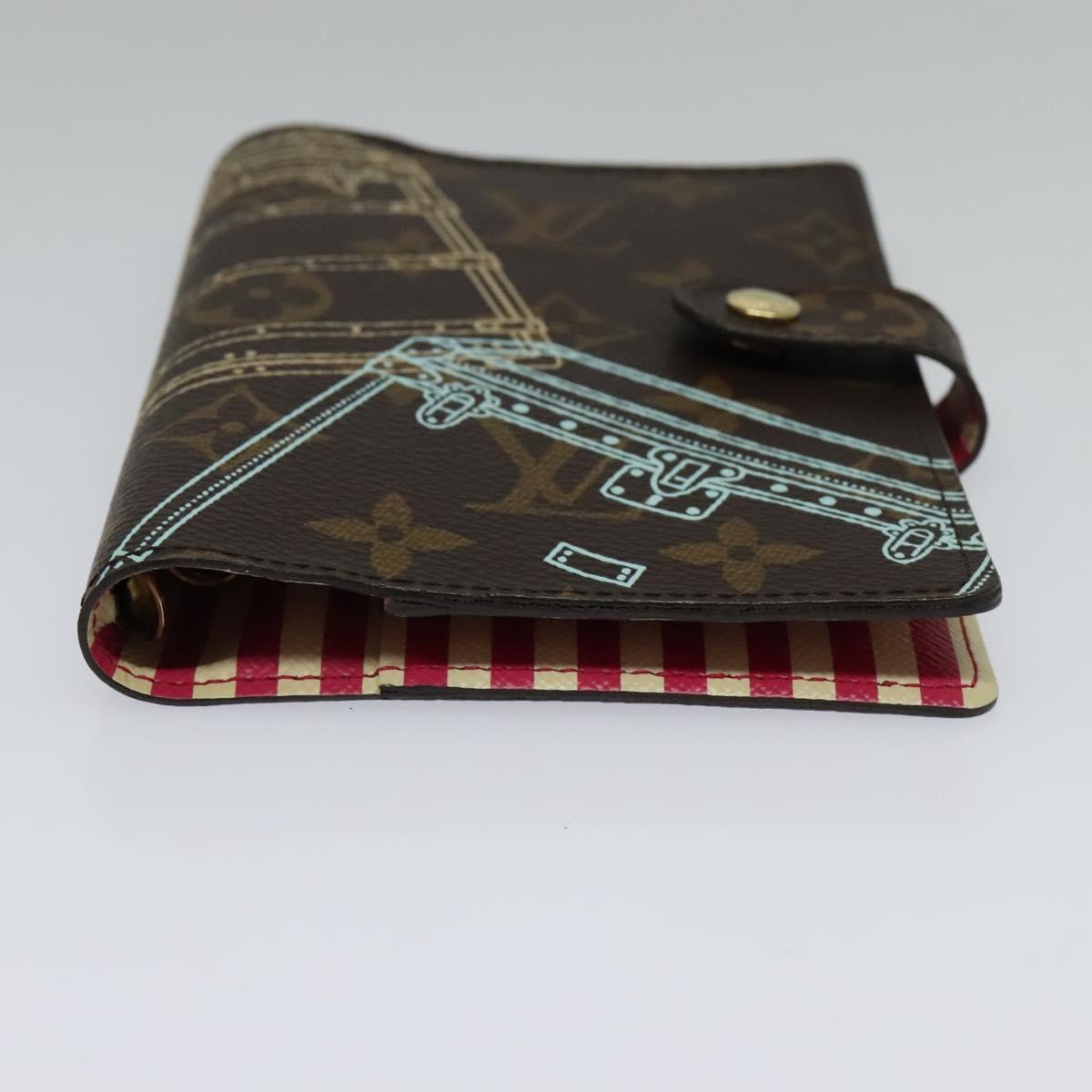 Louis Vuitton Agenda PM, Brown, Canvas, wallet