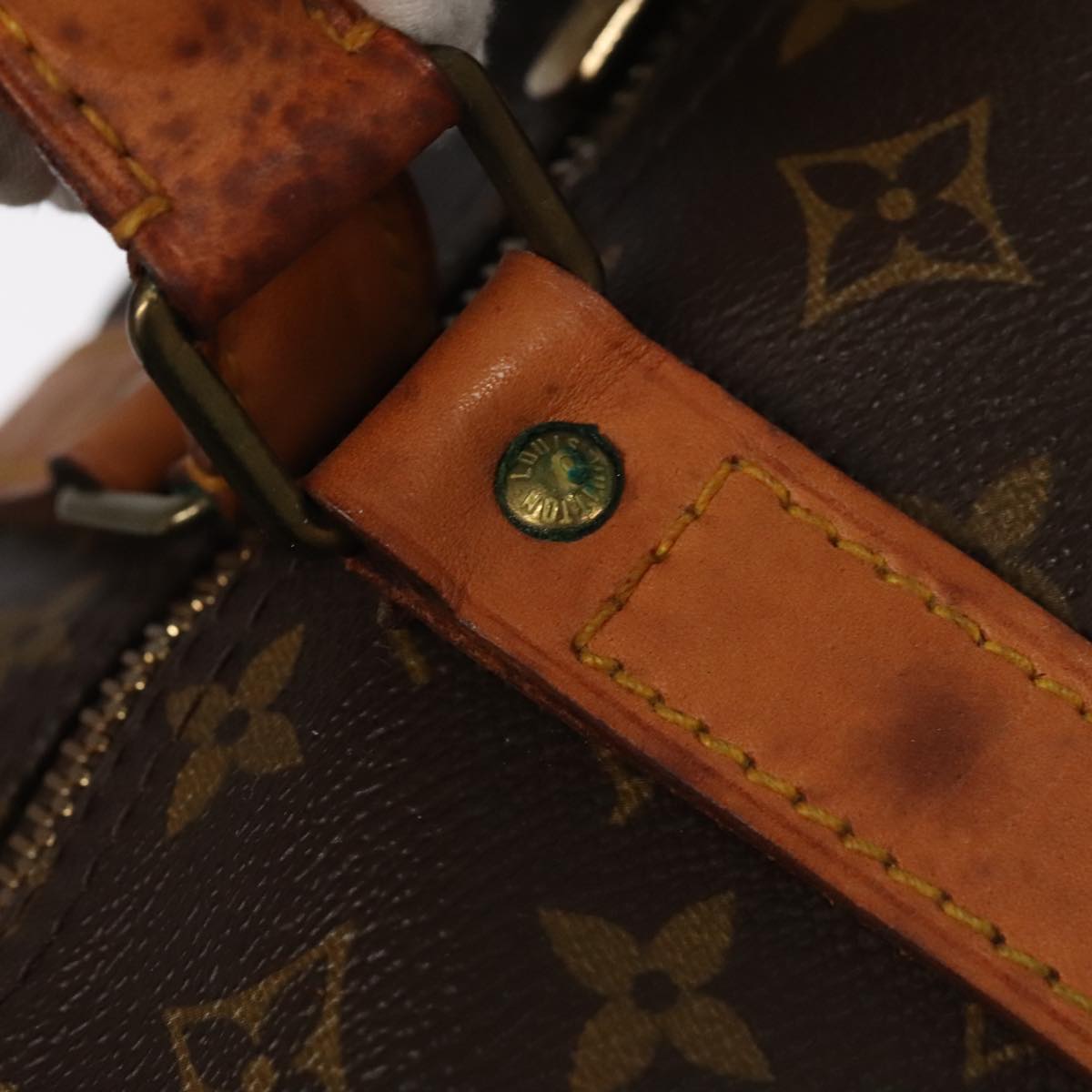 Louis Vuitton Keepall Bandoulière 60, Brown, Canvas, travel