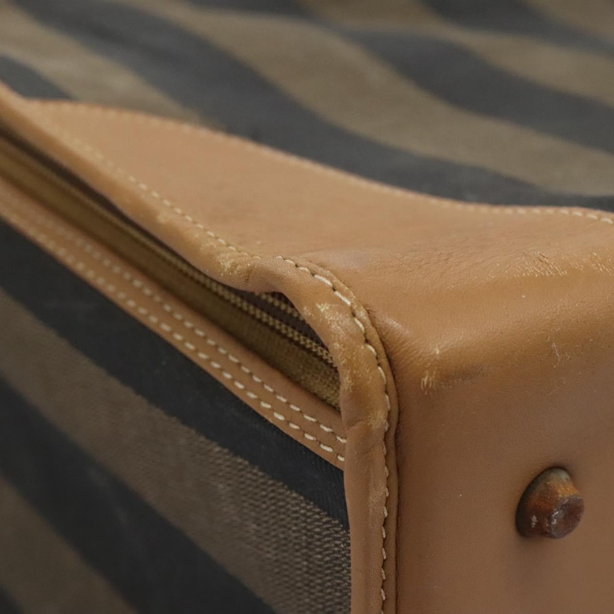 Fendi Pequin, Black, Canvas, travel