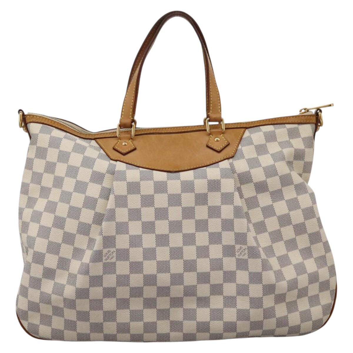 Louis Vuitton Siracusa, Grey, Canvas, shoulder