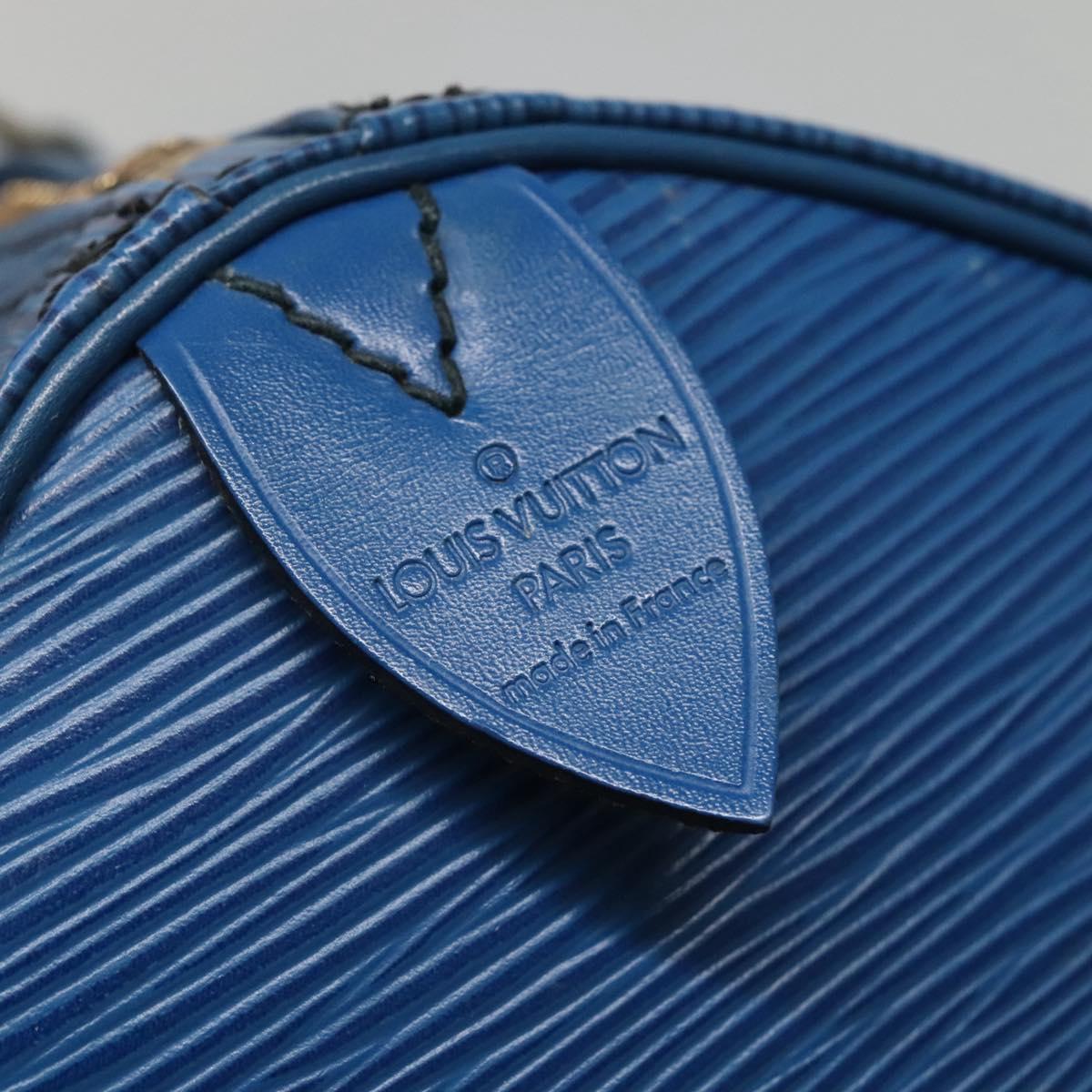 Louis Vuitton Speedy 40, Navy, Leather, handbag