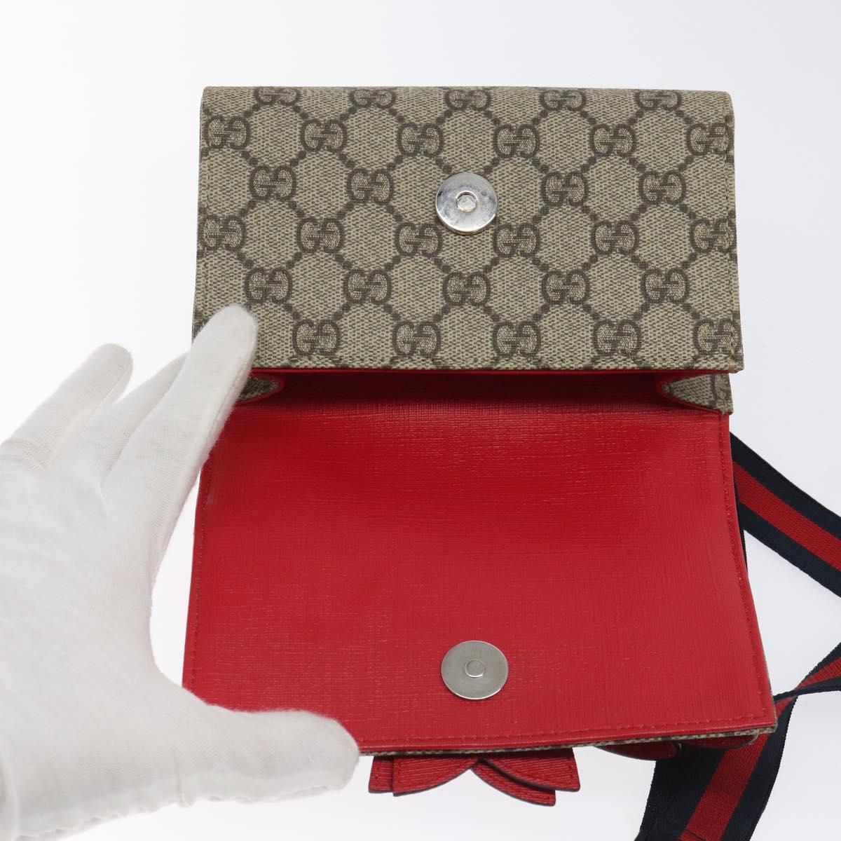 Gucci Butterfly, Beige, Canvas, shoulder