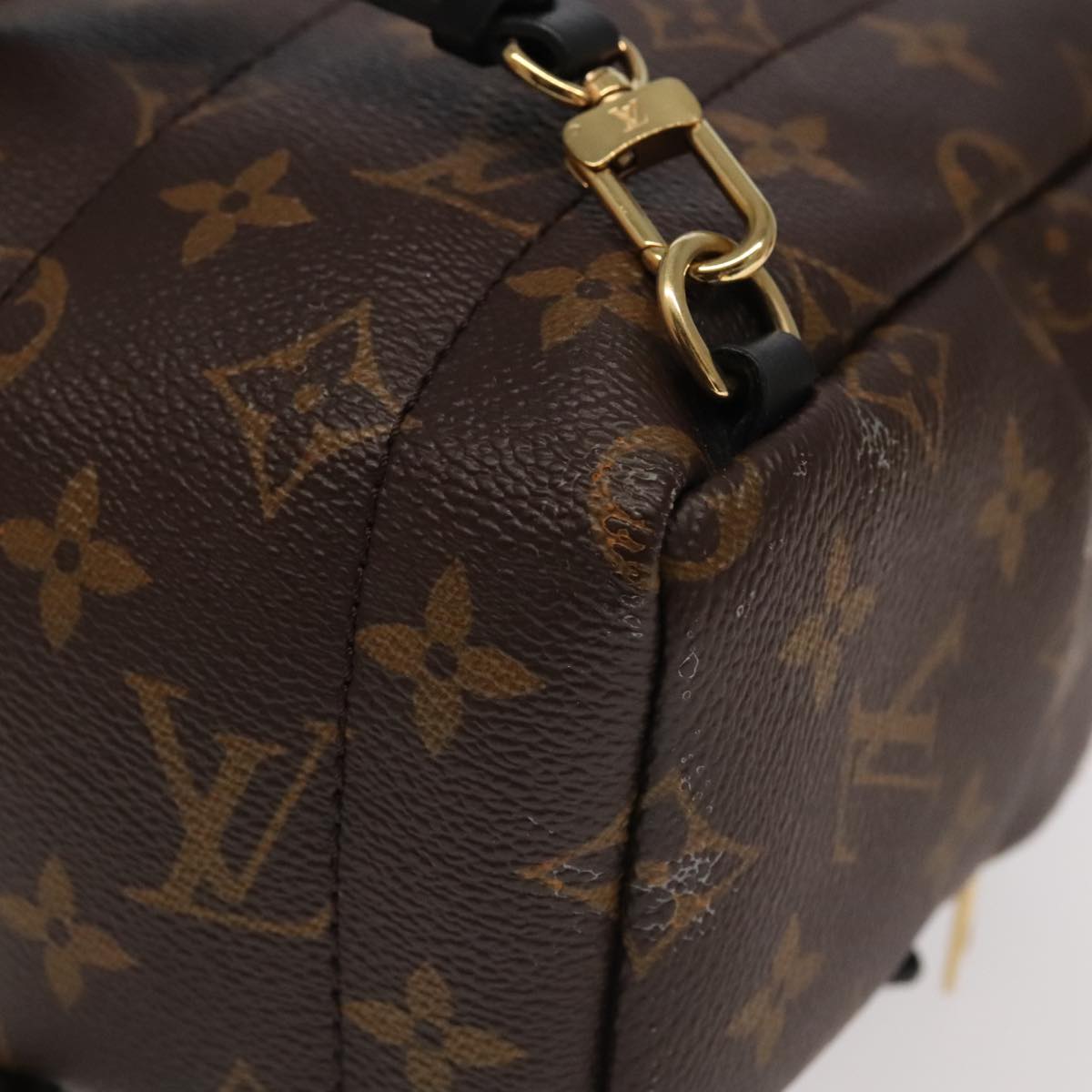 Louis Vuitton Palm Springs mini, Brown, Canvas, backpack