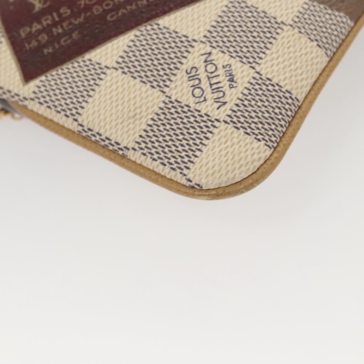 Louis Vuitton Pochette Accessoire, White, Canvas, clutch