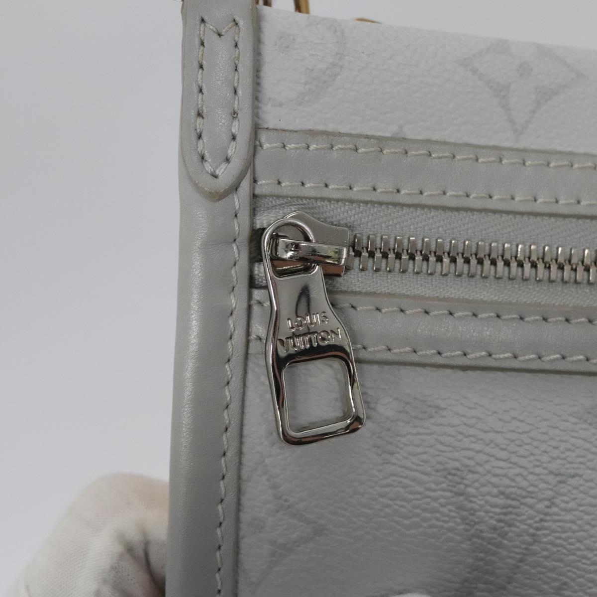 Louis Vuitton Flat messenger, Grey, Canvas, shoulder