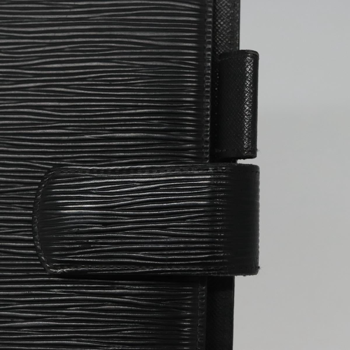 Louis Vuitton Agenda cover, Black, Leather, wallet