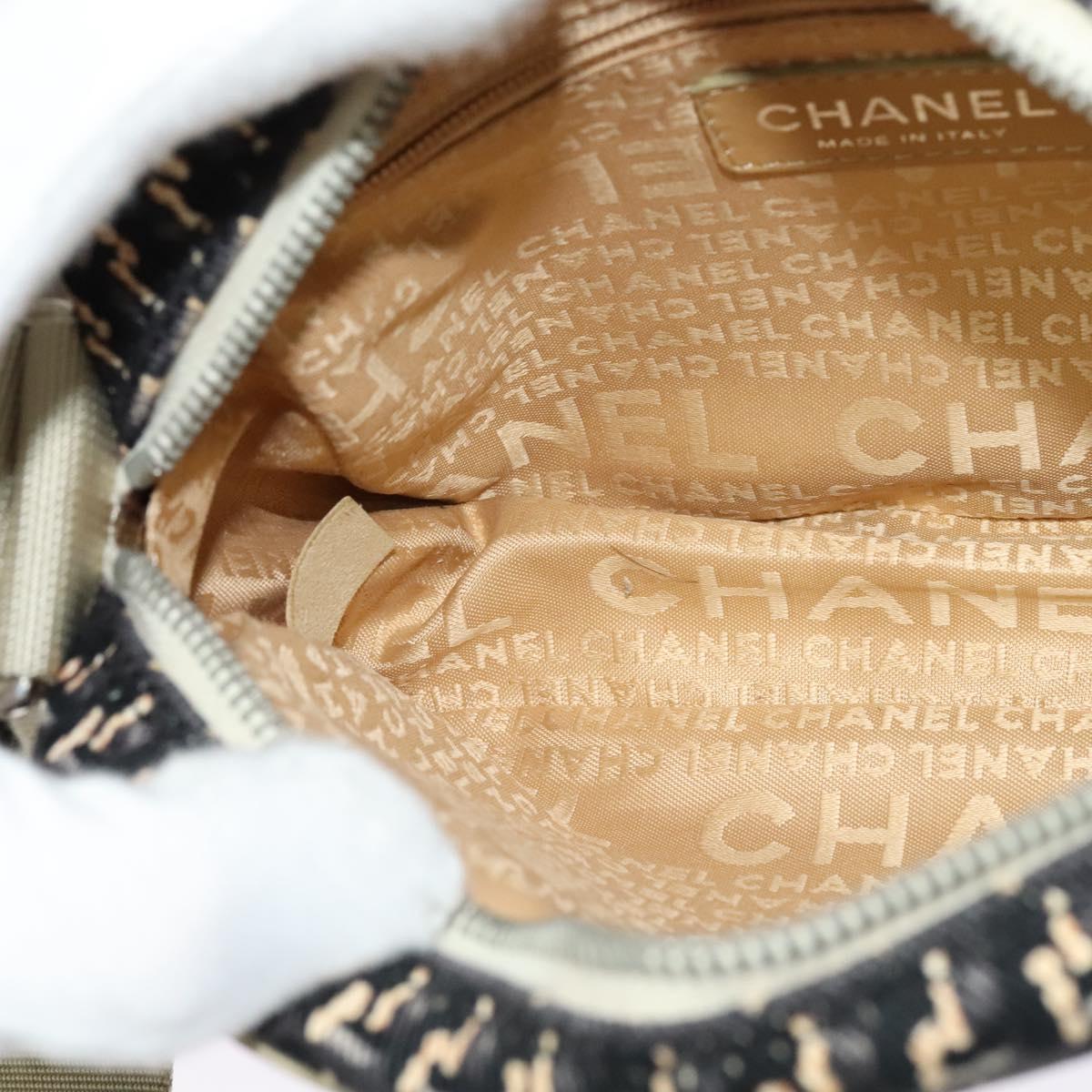 Chanel Clover, Black, Canvas, shoulder
