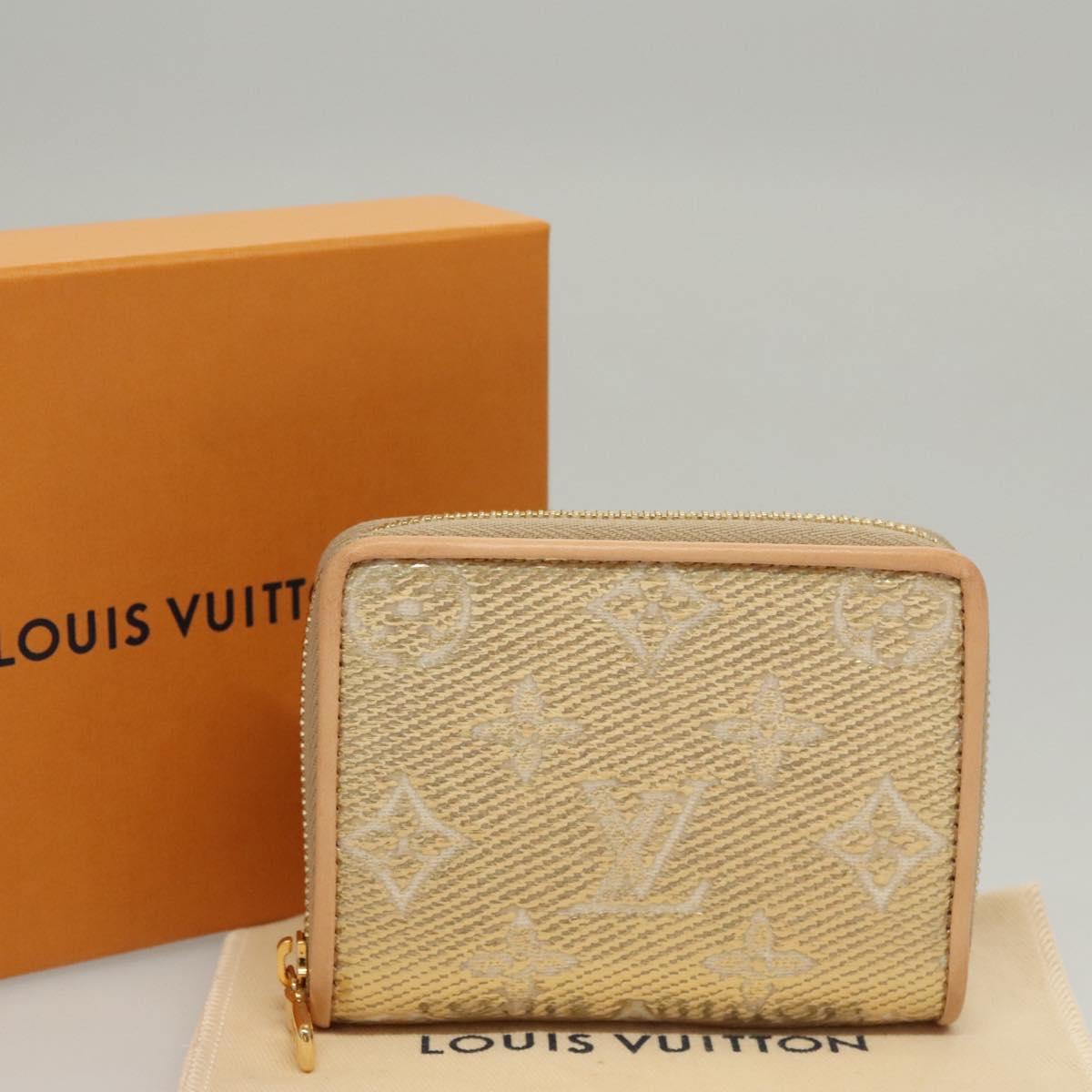 Louis Vuitton Zippy coin purse, Gold, Canvas, wallet