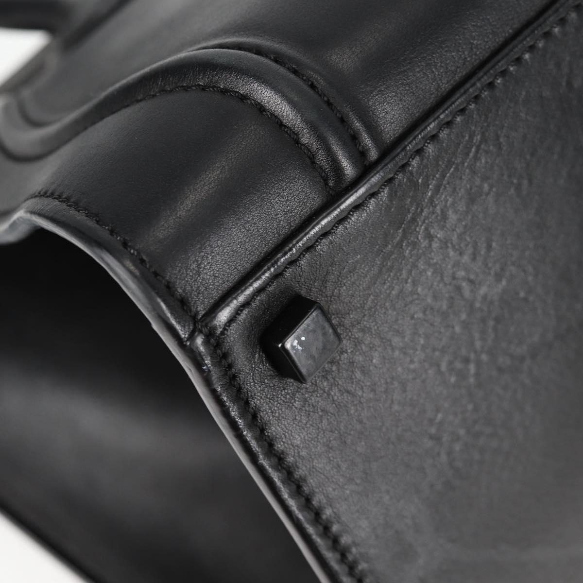 Céline Luggage Phantom, Black, Leather, tote