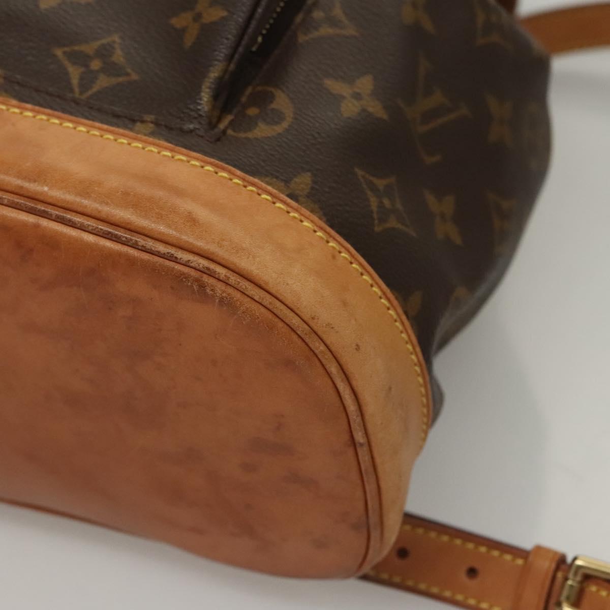 Louis Vuitton Montsouris MM, Brown, Canvas, backpack
