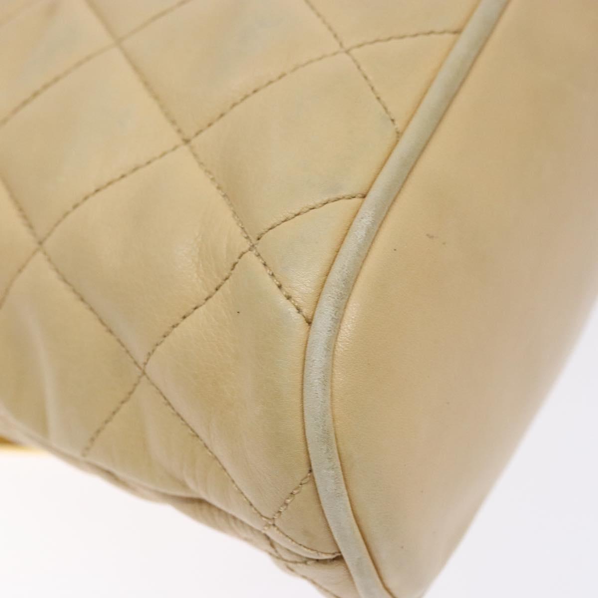 Chanel Quilted, Beige, Leather, shoulder