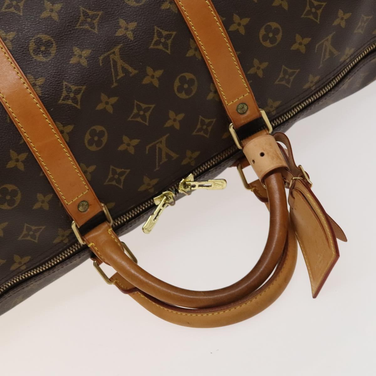 Louis Vuitton Keepall 60, Brown, Canvas, travel