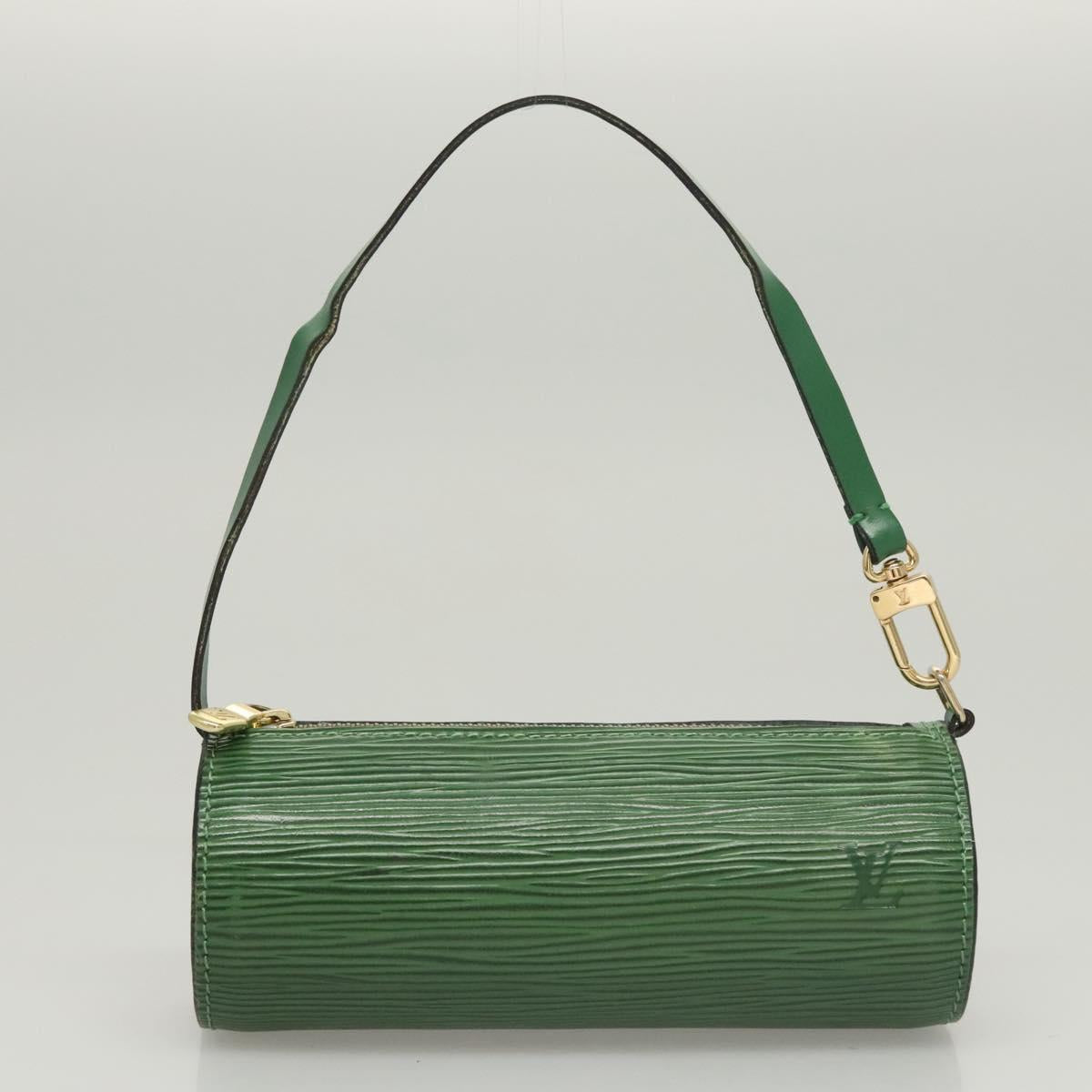 Louis Vuitton Soufflot, Green, Leather, handbag