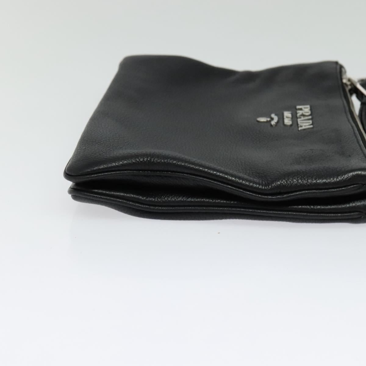 Prada Double, Black, Leather, shoulder